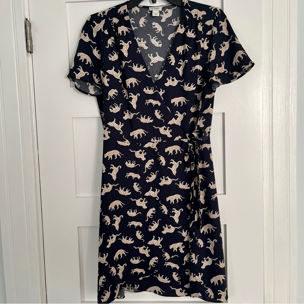J. Crew “Leopard Print” Wrap Dress